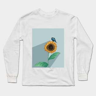 sunflower and buterfly Long Sleeve T-Shirt